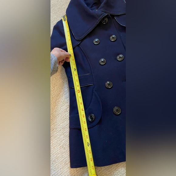 Miss Sixty Wool PeaCoat. Excellent condition. Navy Size M. Nonsmoking home. - Picture 5 of 10